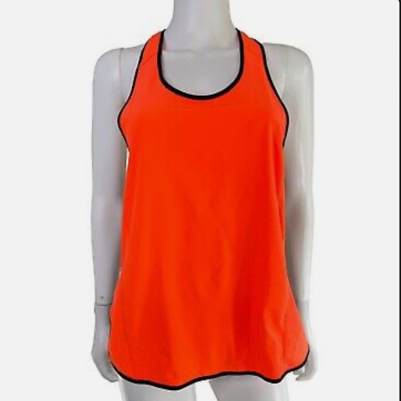 lululemon athletica Tops - LULULEMON Pump It Up Singlet Mesh Back Racer back tank, Navy & Bright Orange, 6